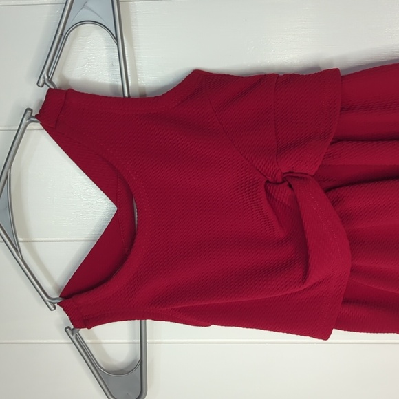 Like New Bonnie Jean Girl Red Cross Cross Back Dress - Picture 2 of 5